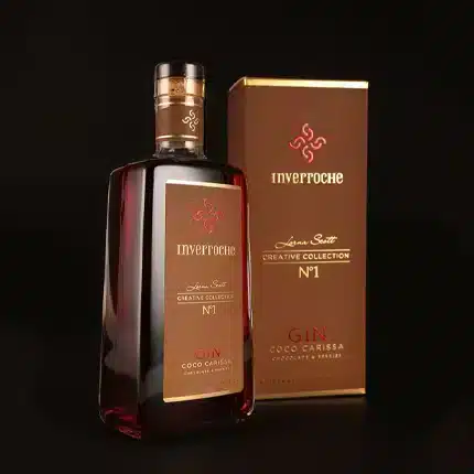Gold Foiled Liquor Packaging with Logo