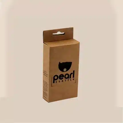 Hang tab Kraft Boxes with Logo